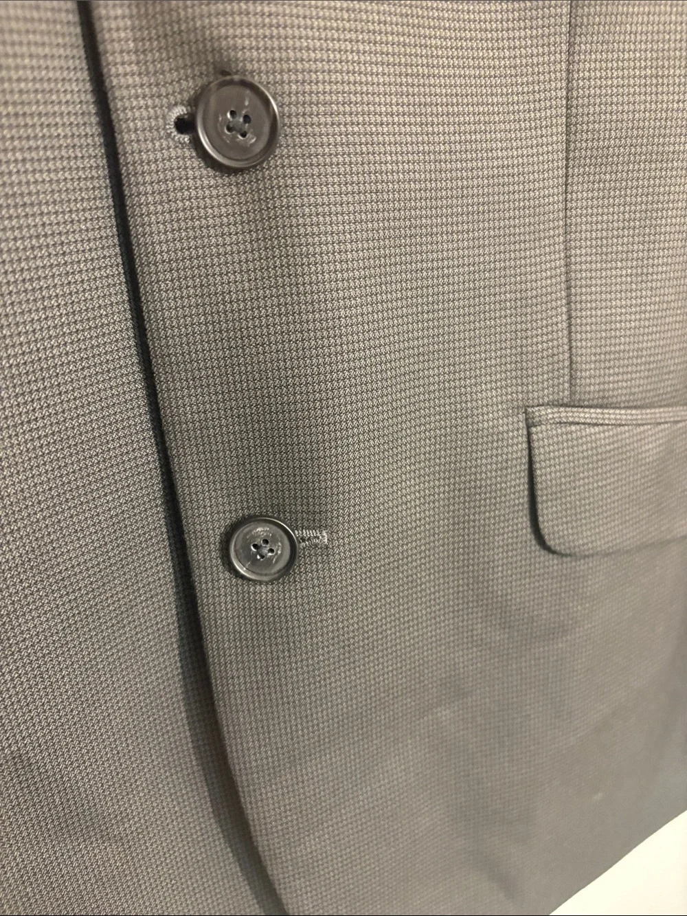 Kenneth Cole suit jacket houndstooth Classic Gray Two-Button